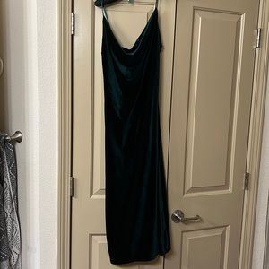 NWT BHLDN Jenny Yoo Bentley Velvet Midi Dress in Emerald Green